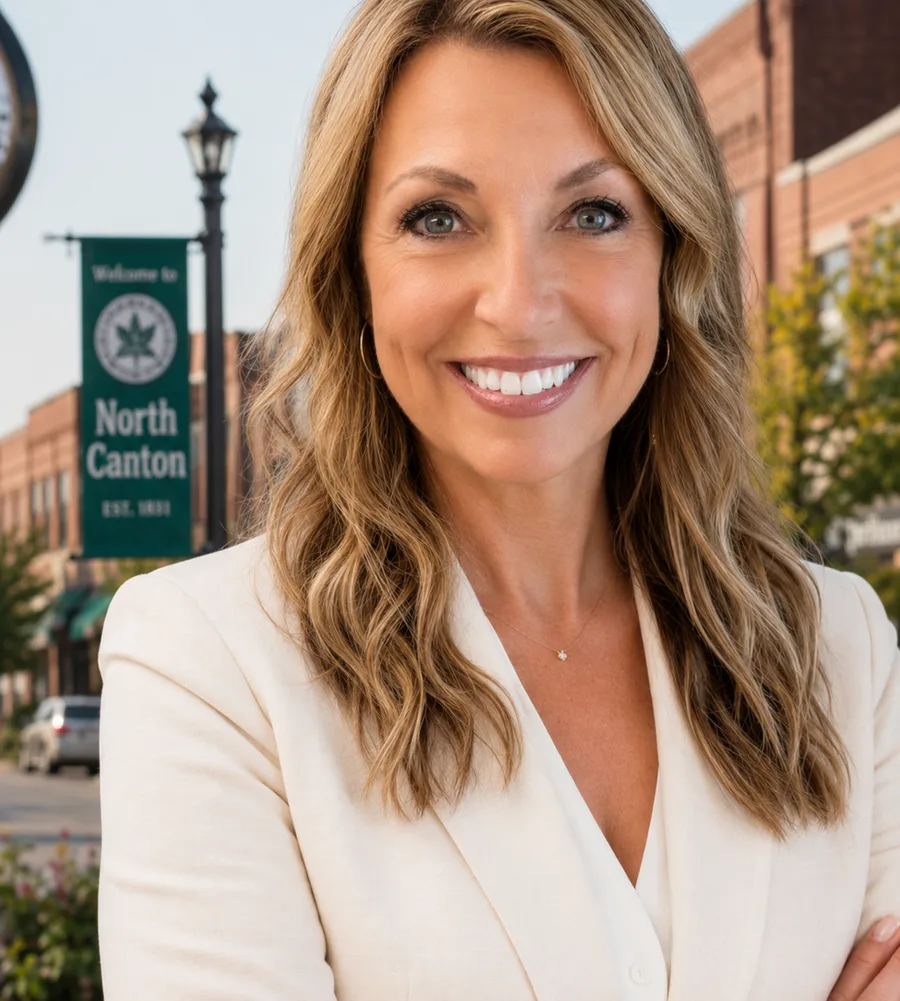 Lisa Anne, owner of Aqua Leo Payment Processing, in downtown North Canton